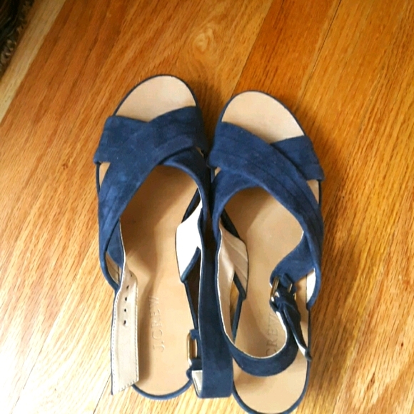 J. Crew Shoes - J. Crew Blue Suede Sandals